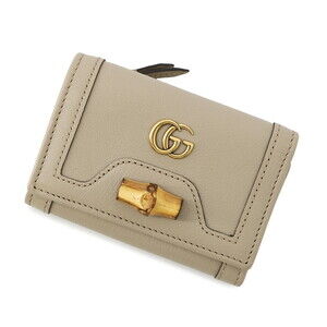 Gucci Diana Bamboo Compact Tri fold Wallet